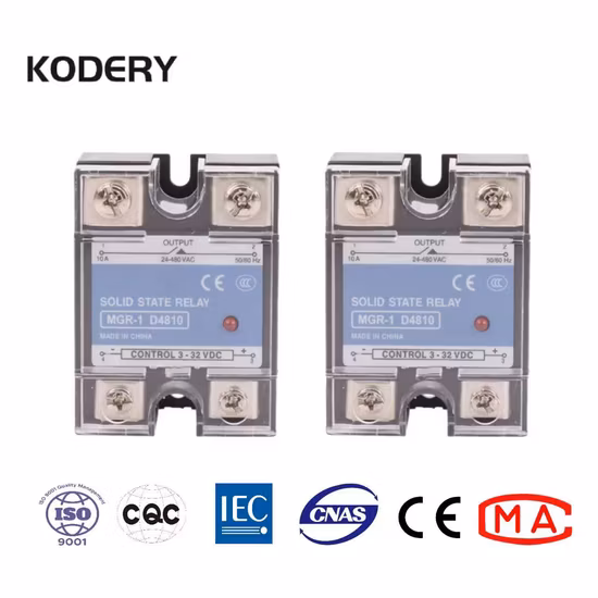 Kodery SSR-1 DC 10A-100A 3 32VDC 솔리드 스테이트 릴레이(LED 포함)