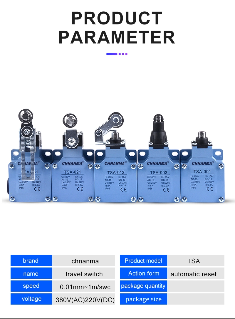 Tsa Series Mini Waterproof Adjustable Roller Arm Limit Switch