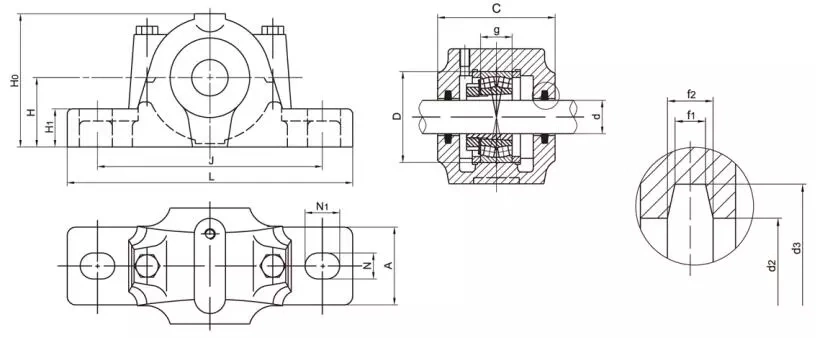 Bearing 22222 Split Sleeve Bearing Plummer Block Housing Bearing Snl Series