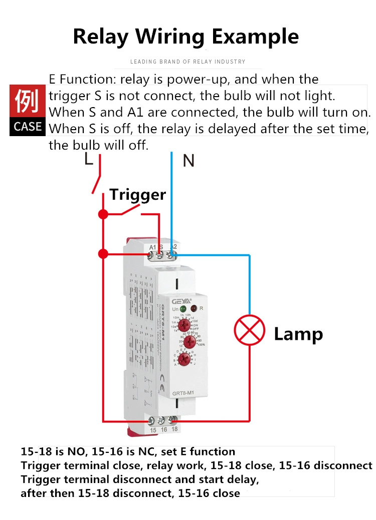 Single Function Delay on Time Relay Tow Contacts Multivoltage 12V - 240V Acdc Adjustable